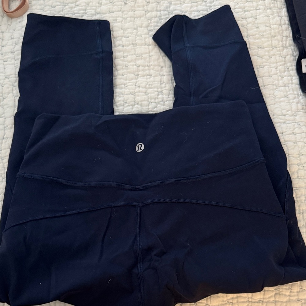 lululemon athletica Navy High-Rise Performance Leggings size 6 crop